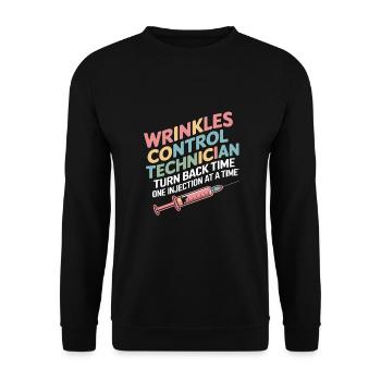 Kosmetikerin - Unisex Pullover - Schwarz - Vorne - Alina (178cm) & Michal (187cm)