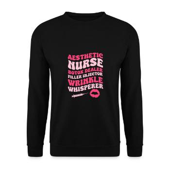 Kosmetikerin - Unisex Pullover - Schwarz - Vorne - Alina (178cm) & Michal (187cm)