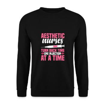 Kosmetikerin - Unisex Pullover - Schwarz - Vorne - Alina (178cm) & Michal (187cm)
