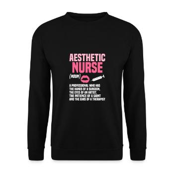 Kosmetikerin - Unisex Pullover - Schwarz - Vorne - Alina (178cm) & Michal (187cm)