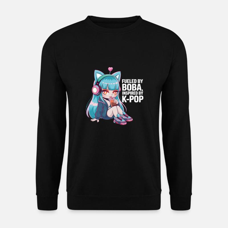 K pop and bubble tea - Unisex Sweatshirt - black