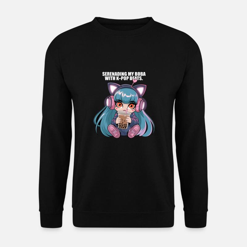 K pop and bubble tea - Unisex Sweatshirt - black