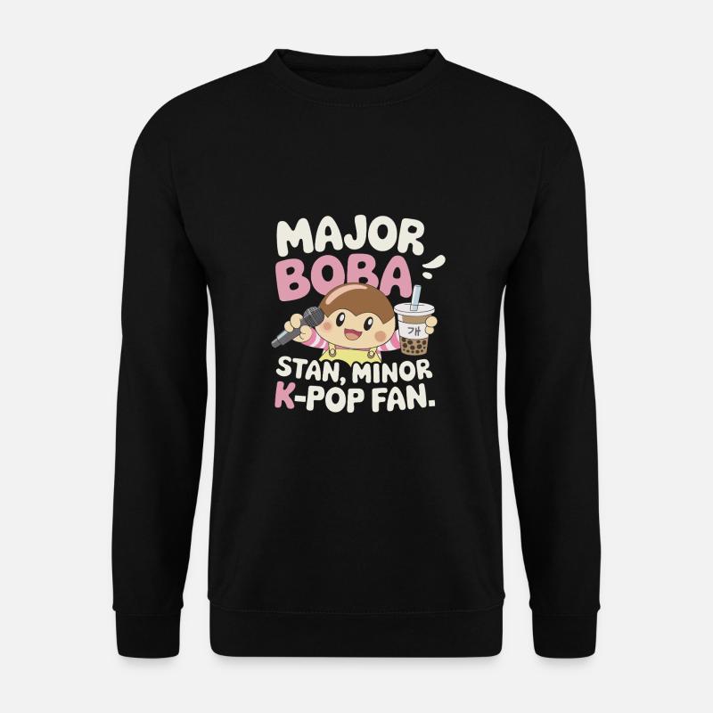 K pop und bubble Tea - Unisex Pullover - Schwarz