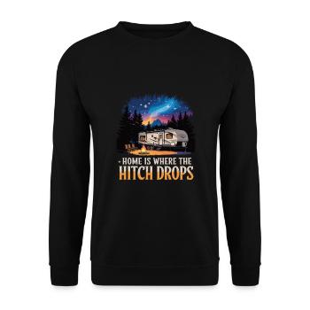 Wohnmobil - Unisex Pullover - Schwarz - Vorne - Alina (178cm) & Michal (187cm)