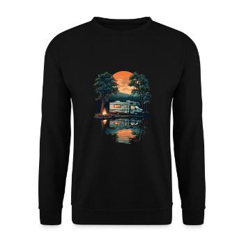 Campeur - Sweat-shirt Unisexe - noir - Devant - Alina (178cm) & Michal (187cm)