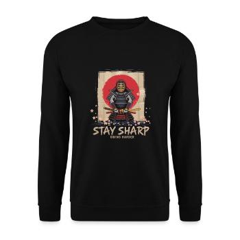 Kendo - Unisex Sweatshirt - black - Front - Alina (178cm) & Michal (187cm)