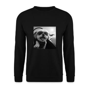 Shih Tzu - Unisex Pullover - Schwarz - Vorne - Alina (178cm) & Michal (187cm)