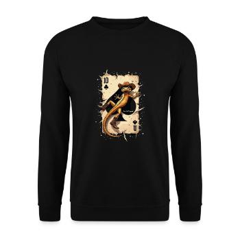 Jeu de cartes - Sweat-shirt Unisexe - noir - Devant - Alina (178cm) & Michal (187cm)