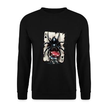 Card game - Unisex Sweatshirt - black - Front - Alina (178cm) & Michal (187cm)