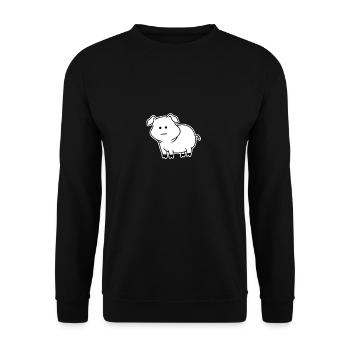 Cochon bizarre Funny Farm Porcelet Porc Animal Gift - Sweat-shirt Unisexe - noir - Devant - Alina (178cm) & Michal (187cm)