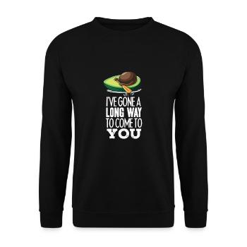 Drôle d'avocat conduisant un fruit de bateau de pêche - Sweat-shirt Unisexe - noir - Devant - Alina (178cm) & Michal (187cm)