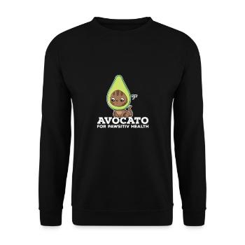 Meow Avocato Funny Cat Fruits d'avocat sains - Sweat-shirt Unisexe - noir - Devant - Alina (178cm) & Michal (187cm)