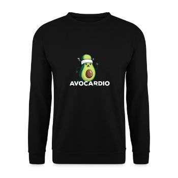 Drôle d'avocat Cardio Cool Running Seed Exercise - Sweat-shirt Unisexe - noir - Devant - Alina (178cm) & Michal (187cm)