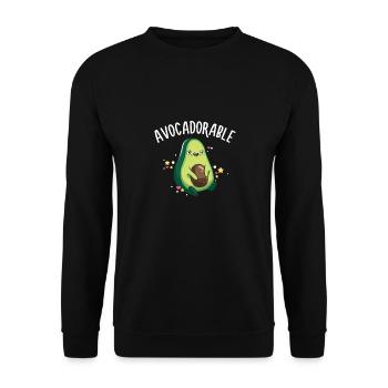 Avocado Fruit Seed Mignon Avocadorable Pear Food - Sweat-shirt Unisexe - noir - Devant - Alina (178cm) & Michal (187cm)