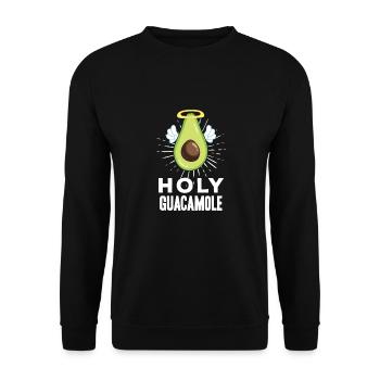 Flying Avocado Angel Cute Heaven Guacamole Fruit - Unisex Sweatshirt - black - Front - Alina (178cm) & Michal (187cm)