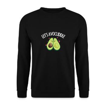 Avocado Eater Cute Let's Avocuddle Couple Gift - Unisex Sweatshirt - black - Front - Alina (178cm) & Michal (187cm)