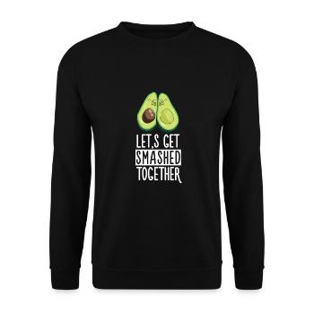 Avocado Eater Cute Smash Together Couple Gift - Unisex Sweatshirt - black - Front - Alina (178cm) & Michal (187cm)