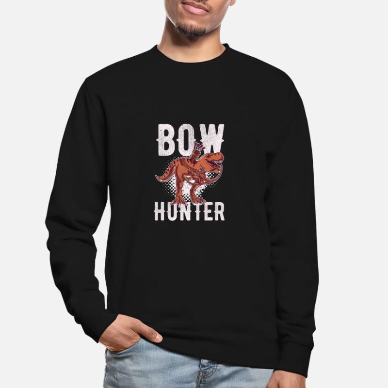 Lustiger T-Rex Bogenjäger Bogenschießen Tierpfeil Shoote Unisex Pullover