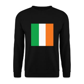 Irland-Flagge, irische stolz, Irland patriotische Geschenk - Unisex Pullover - Schwarz - Vorne - Alina (178cm) & Michal (187cm)