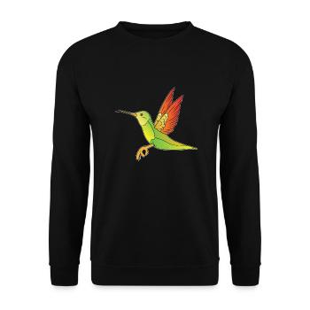 Fingerkries reingeschaut Vogel für Vogel-Fans - Unisex Pullover - Schwarz - Vorne - Alina (178cm) & Michal (187cm)