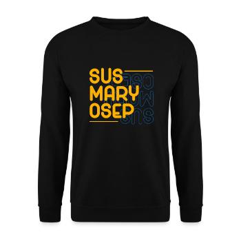 Sus Mary Osep Design für stolze Pinoys - Unisex Pullover - Schwarz - Vorne - Alina (178cm) & Michal (187cm)