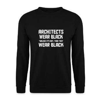 Architects wear Black - Unisex Sweatshirt - black - Front - Alina (178cm) & Michal (187cm)