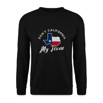 Protect my Texas Design für stolze Texaner - Unisex Pullover - Schwarz - Vorne - Alina (178cm) & Michal (187cm)