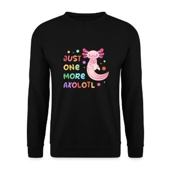 Ein weiteres Axolotl-Design für Axolotl-Liebhaber - Unisex Pullover - Schwarz - Vorne - Alina (178cm) & Michal (187cm)