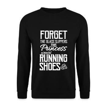 Running - Unisex Sweatshirt - black - Front - Alina (178cm) & Michal (187cm)