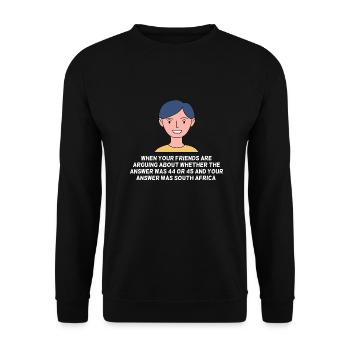Wrong answer design for young proud Pinoys - Unisex Sweatshirt - black - Front - Alina (178cm) & Michal (187cm)