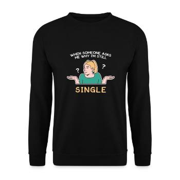 Single design for young, proud Pinoys - Unisex Sweatshirt - black - Front - Alina (178cm) & Michal (187cm)