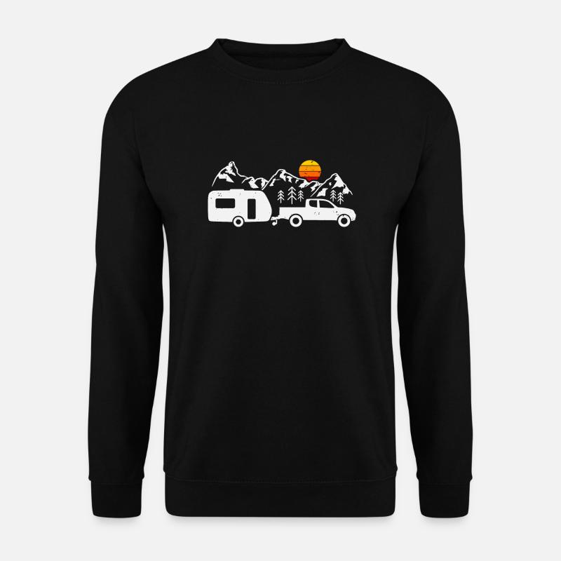 Camper Travel Trailer Camping - Unisex Sweatshirt - black