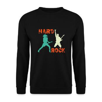 Hard Rock Gitarristen - Unisex Pullover - Schwarz - Vorne - Alina (178cm) & Michal (187cm)