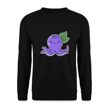 Conception de bleuet pieuvre pour les amateurs de kraken - Sweat-shirt Unisexe - noir - Devant - Alina (178cm) & Michal (187cm)