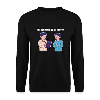 Father's Day Wedding Design - Unisex Sweatshirt - black - Front - Alina (178cm) & Michal (187cm)