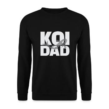 Koi Dad Koi-Fisch-Design für Koi-Teich-Besitzer - Unisex Pullover - Schwarz - Vorne - Alina (178cm) & Michal (187cm)