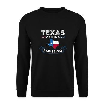 Weiter zu Texas Design für stolze Texaner - Unisex Pullover - Schwarz - Vorne - Alina (178cm) & Michal (187cm)