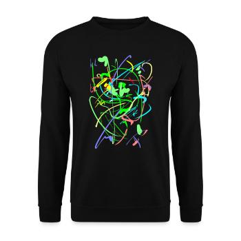 Mystische Kreise - Unisex Pullover - Schwarz - Vorne - Alina (178cm) & Michal (187cm)