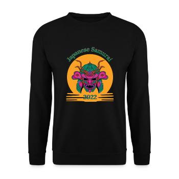 Japanese Samurai_2022 - Unisex Pullover - Schwarz - Vorne - Alina (178cm) & Michal (187cm)