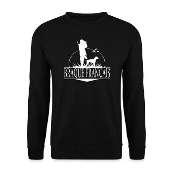 BRAQUE FRANCAIS Chiens de chasse Chiens de chasse Wilsigns - Sweat-shirt Unisexe - noir - Devant - Alina (178cm) & Michal (187cm)