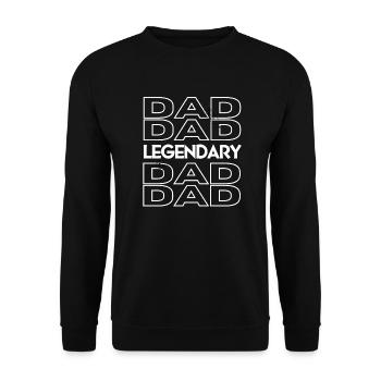 Legendäres Vatertagsgeschenk - Unisex Pullover - Schwarz - Vorne - Alina (178cm) & Michal (187cm)