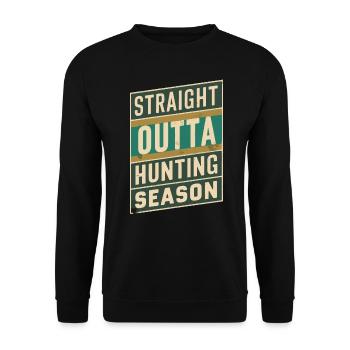 Straight Outta Saison de chasse Chasse amusante - Sweat-shirt Unisexe - noir - Devant - Alina (178cm) & Michal (187cm)
