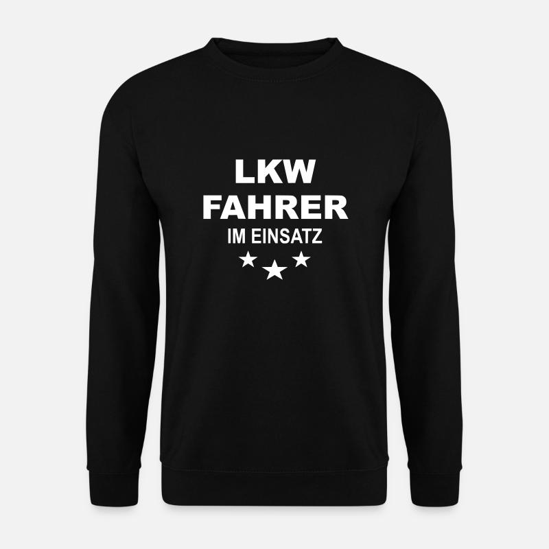 Lkw Fahrer im Einsatz - Unisex Pullover - Schwarz