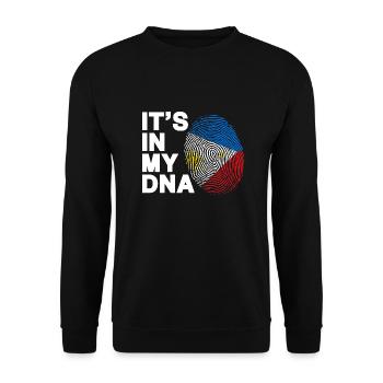 Philippinen DNA Design für stolze Pinoys - Unisex Pullover - Schwarz - Vorne - Alina (178cm) & Michal (187cm)