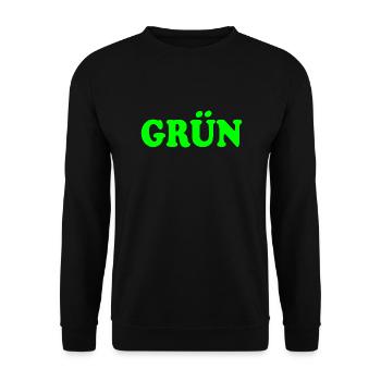 Grün - Unisex Pullover - Schwarz - Vorne - Alina (178cm) & Michal (187cm)