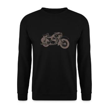 MZ ES 250 Doppelport - Unisex Pullover - Schwarz - Vorne - Alina (178cm) & Michal (187cm)