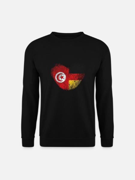 Tunesien Fingerabdruck für stolze Deutsch-Tunesier - Unisex Pullover - Schwarz