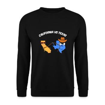 Texas Cowboy Design für stolze Texaner - Unisex Pullover - Schwarz - Vorne - Alina (178cm) & Michal (187cm)