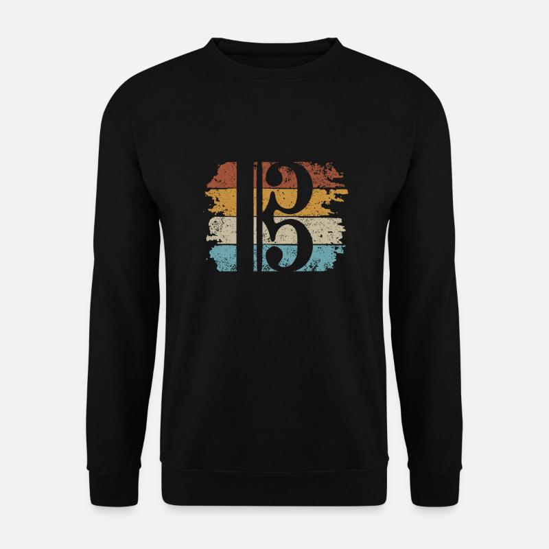 Altschlüssel Bratsche Viola Notenschlüssel - Unisex Pullover - Schwarz