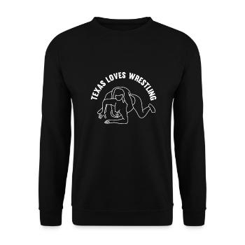 Texas wrestling design for proud Texas fans - Unisex Sweatshirt - black - Front - Alina (178cm) & Michal (187cm)